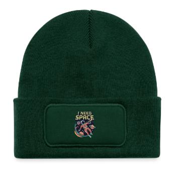 I Need Space - Kids' Recycled Patch Beanie - bottle green - Front