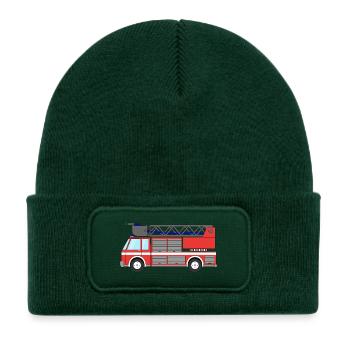Fire engine Fire engine - Kids' Recycled Patch Beanie - bottle green - Front