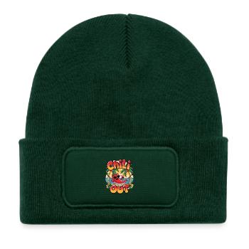Chili raus - Kinder Recycelter Patch Beanie - Flaschengrün - Vorne