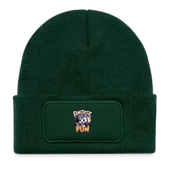 Fangtastic Fun - Kids' Recycled Patch Beanie - bottle green - Front