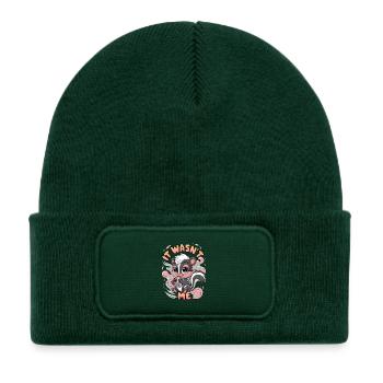 C’était pas moi - Bonnet enfant en polyester recyclé avec patch - vert bouteille - Devant