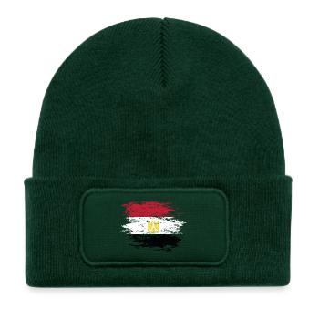 Egypt flag used - Kids' Recycled Patch Beanie - bottle green - Front