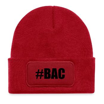 BAC. BACCALAUREAT. BREVET. DNB. EXAMEN. BRAVO - Bonnet enfant en polyester recyclé avec patch - rouge classique - Devant
