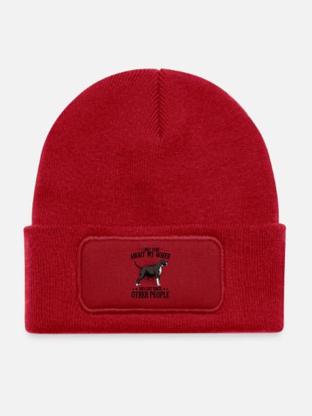 Boxer - Kinder Recycelter Patch Beanie - klassisch Rot - Vorne