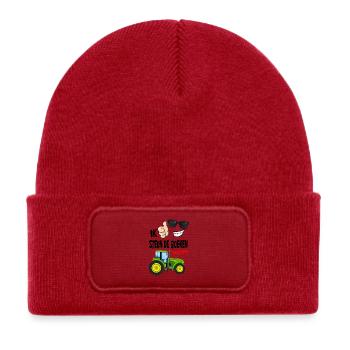 farmers protest with enough is enough for the farmers - Kids' Recycled Patch Beanie - classic red - Front
