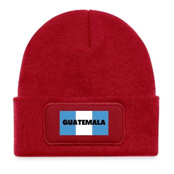 Guatemala dans Les couleurs du drapeau guatémaltèque - Bonnet enfant en polyester recyclé avec patch - rouge classique - Devant