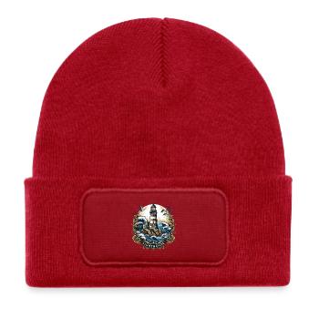 Lighthouse Logo - Kids' Recycled Patch Beanie - classic red - Front