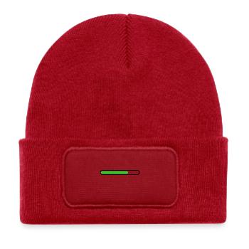 Loading bar Black Green - Kids' Recycled Patch Beanie - classic red - Front