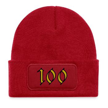 100. 100 YEARS. 100th ANNIVERSARY. BIRTHDAY 100 - Kids' Recycled Patch Beanie - classic red - Front