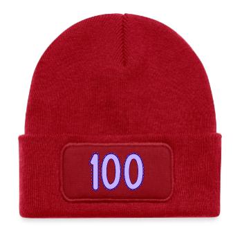 HAPPY BIRTHDAY. HAPPY BIRTHDAY. ANNIVERSARY. - Kids' Recycled Patch Beanie - classic red - Front