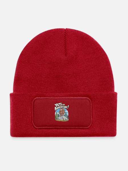 Yeti für Abenteuer - Kinder Recycelter Patch Beanie - klassisch Rot