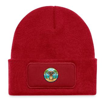 Pointer Dog Breed Cartoon Sunglasses Beach - Kids' Recycled Patch Beanie - classic red - Front