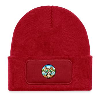 Ocicat Domestique Race Dessin Animé Lunettes De Soleil Plage - Bonnet enfant en polyester recyclé avec patch - rouge classique - Devant