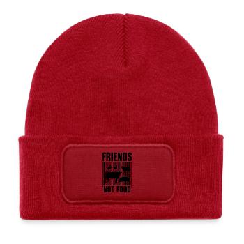FRIENDS NOT FOOD VEGAN VEGANS - Kids' Recycled Patch Beanie - classic red - Front