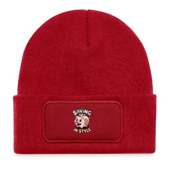 Saving In Style - Kids' Recycled Patch Beanie - classic red - Front