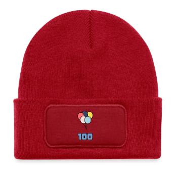 100. 100 YEARS. 100th ANNIVERSARY. BIRTHDAY 100 - Kids' Recycled Patch Beanie - classic red - Front