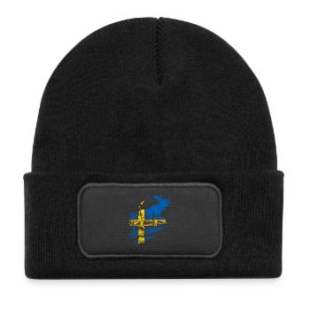 SWEDEN MOOSE - Kids' Recycled Patch Beanie - black - Front