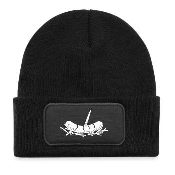French fries currywurst - Kids' Recycled Patch Beanie - black - Front