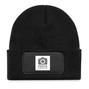 photo coming soon - Kids' Recycled Patch Beanie - black - Front