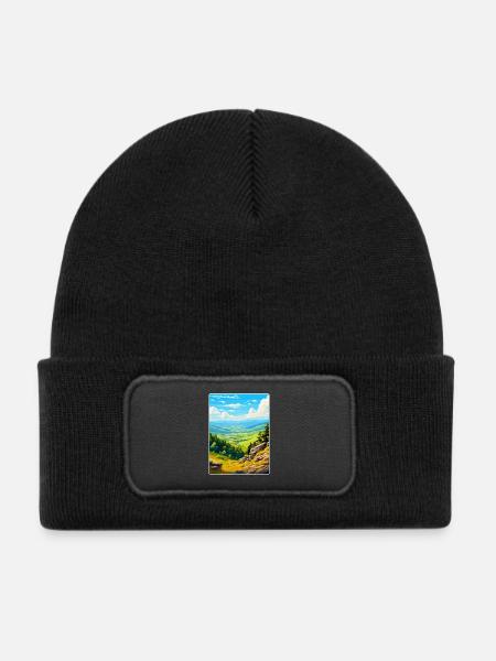 Cevennen-Nationalpark Frankreich Reiseplakat WPA - Kinder Recycelter Patch Beanie - Schwarz - Vorne