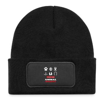 animal rights - Kids' Recycled Patch Beanie - black - Front