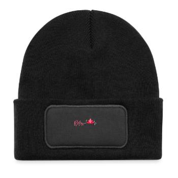 massage - Kids' Recycled Patch Beanie - black - Front