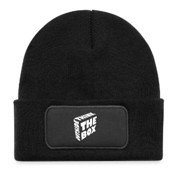 Think outside the box - Kids' Recycled Patch Beanie - black - Front