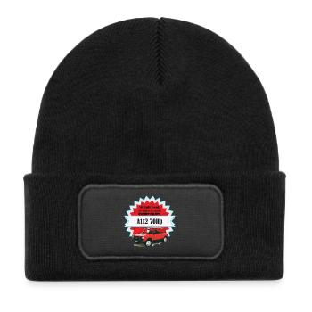 A112 - straight roads - Kids' Recycled Patch Beanie - black - Front