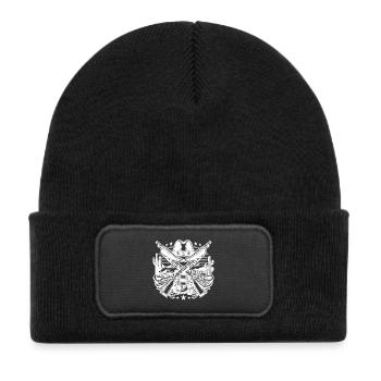 Logo western 2 - Bonnet enfant en polyester recyclé avec patch - noir - Devant