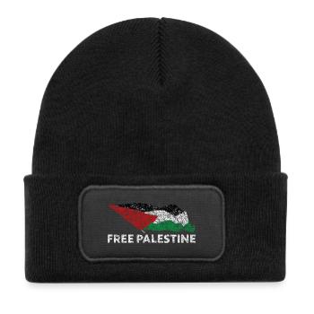 Freies Palästina - Kinder Recycelter Patch Beanie - Schwarz - Vorne