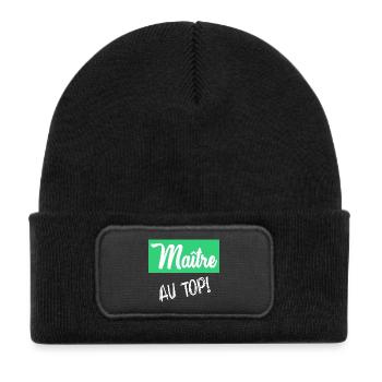 MASTER - Kids' Recycled Patch Beanie - black - Front