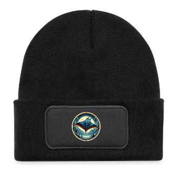 Ray Fish - Kids' Recycled Patch Beanie - black - Front