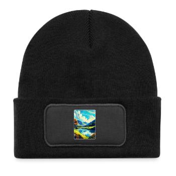Lake District England Uk Vintage Travel Poster WPA - Kids' Recycled Patch Beanie - black - Front
