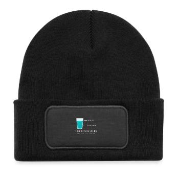 science - Kids' Recycled Patch Beanie - black - Front