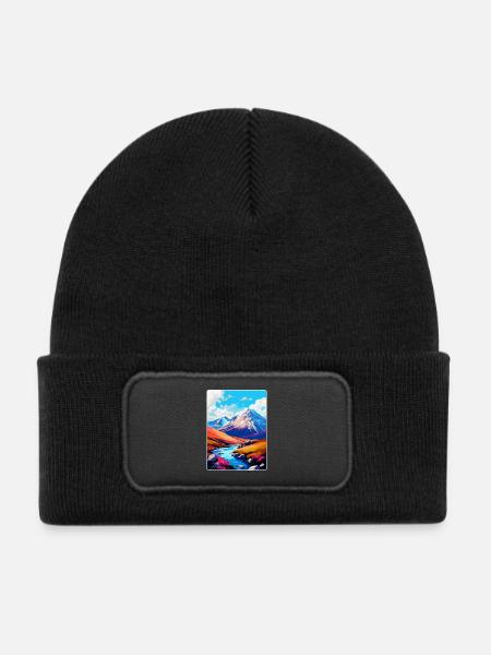 Ben Nevis, Schottland, Vereinigtes Königreich, Reiseposter, Souvenir, WPA - Kinder Recycelter Patch Beanie - Schwarz - Vorne