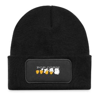 Popcorn evolution - Kids' Recycled Patch Beanie - black - Front