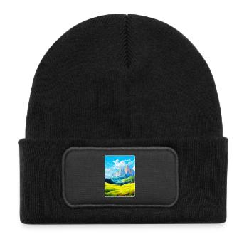 Dolomites Italie Affiche de voyage vintage Souvenir WPA - Bonnet enfant en polyester recyclé avec patch - noir - Devant