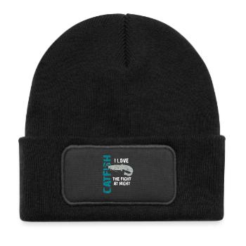 Catfish Fishing Sport Fishing Strong Fish - Kids' Recycled Patch Beanie - black - Front