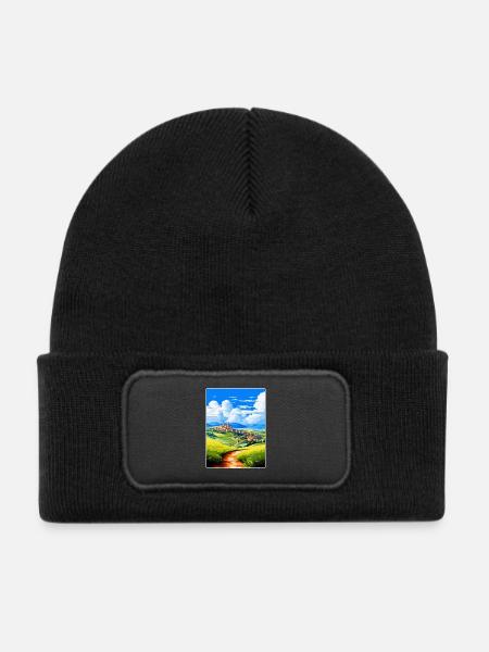 Castilla Y Leon Spanien Vintage Reiseposter WPA - Kinder Recycelter Patch Beanie - Schwarz - Vorne