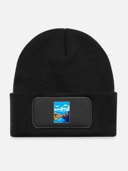 Sarajevo Bosnien Herzegowina Vintage Reiseposter - Kinder Recycelter Patch Beanie - Schwarz - Vorne