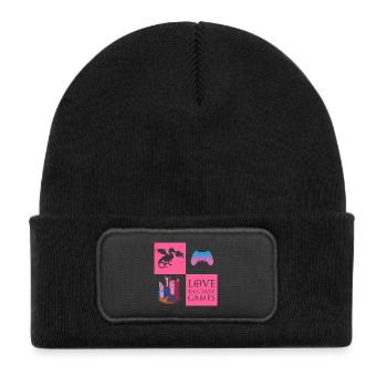Dragon Game Fantasy - Kids' Recycled Patch Beanie - black - Front