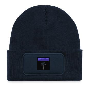 floppy disk - Kids' Recycled Patch Beanie - french navy - Front