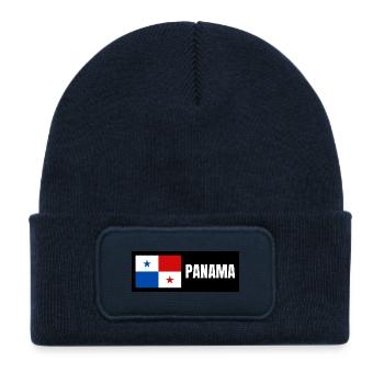 Panama Flag - Kids' Recycled Patch Beanie - french navy - Front