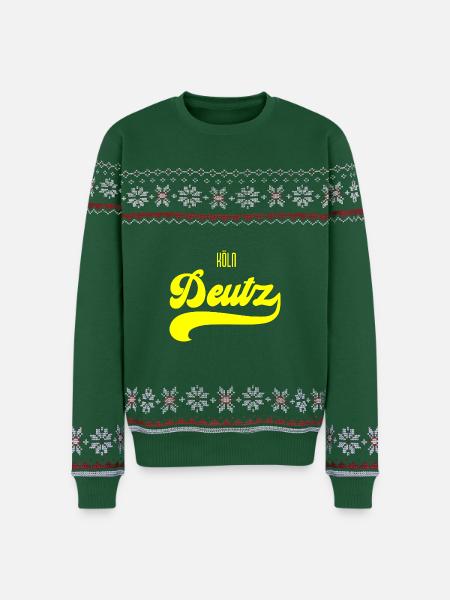 Köln Deutz retro T-Shirt - Unisex Premium Organic Weihnachtspullover - Flaschengrün
