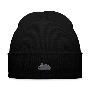 Bunny embroidered - Embroidered Winter Hat - black - Front - Liam (192cm)