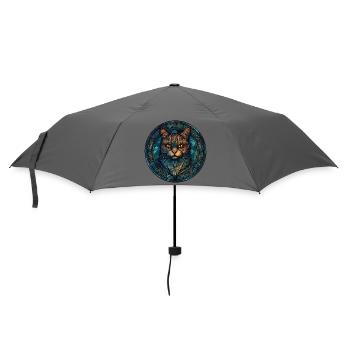 Manx Cat Breed Aquarellglas - Regenschirm (klein) - Grau - Vorne