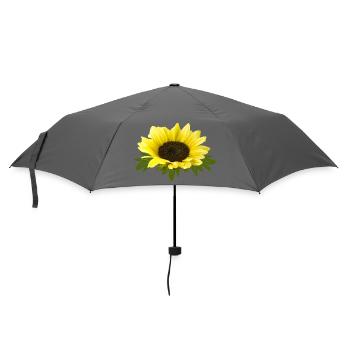 Sonnenblume - Regenschirm (klein) - Grau - Vorne