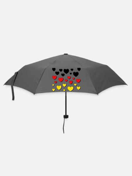 deutschland schwarz rot gold - Regenschirm (klein) - Grau