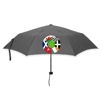 Celtic Nations Flags, Pan Celtic, Wales, Scotland - Umbrella (small) - grey - Front