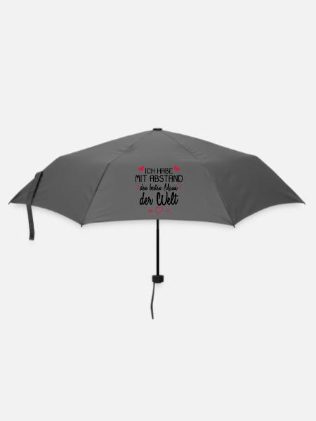Ich habe mit Abstand den besten Mann der Welt - Regenschirm (klein) - Grau